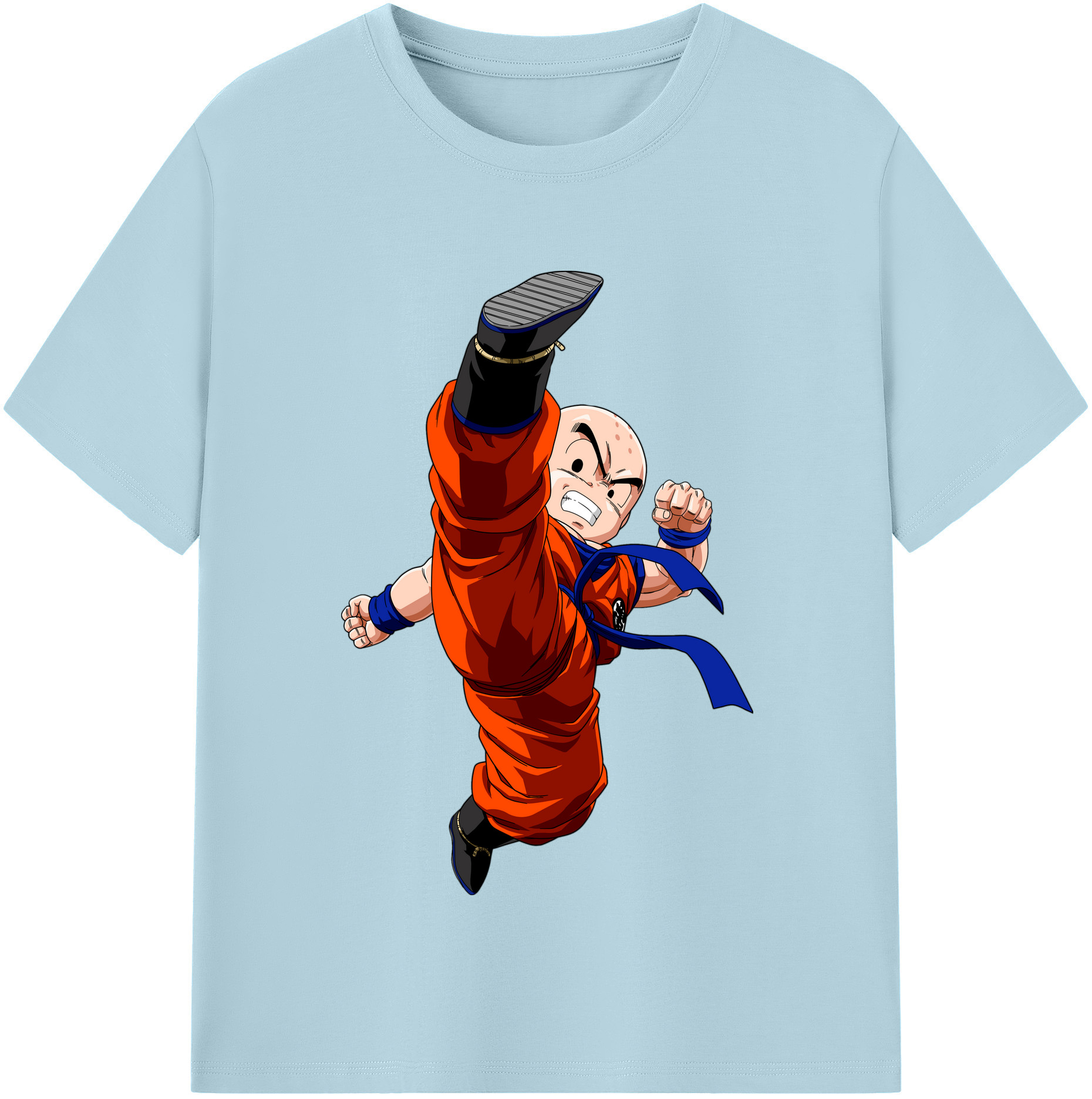 （画像用） ドラゴンボール クリリン DRAGON BALL krillin 綿100％半袖Tシャツ（フロントプリント）
